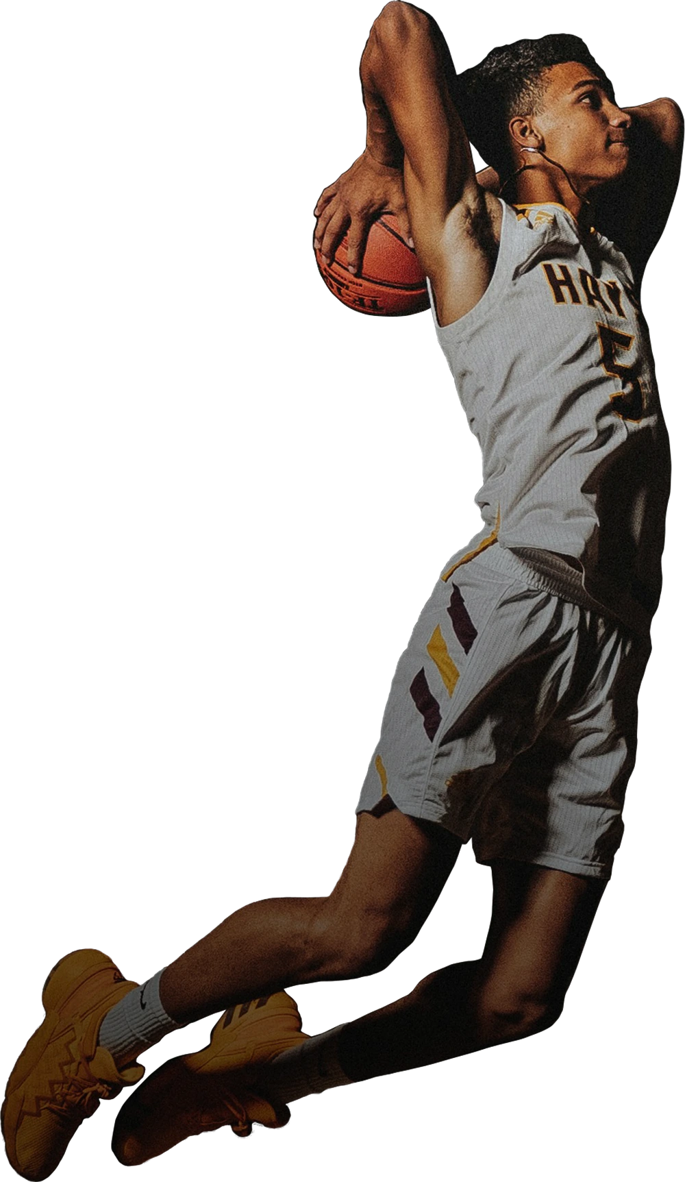 College basketball player dunking mobile